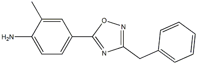 4-(3-benzyl-1,2,4-oxadiazol-5-yl)-2-methylaniline 结构式