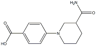 4-(3-carbamoylpiperidin-1-yl)benzoic acid 结构式