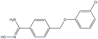 4-(3-chlorophenoxymethyl)-N'-hydroxybenzene-1-carboximidamide 结构式