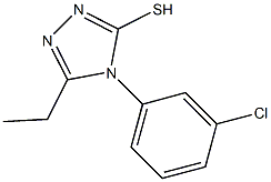 4-(3-chlorophenyl)-5-ethyl-4H-1,2,4-triazole-3-thiol 结构式