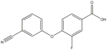 4-(3-cyanophenoxy)-3-fluorobenzoic acid 结构式