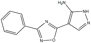 4-(3-phenyl-1,2,4-oxadiazol-5-yl)-1H-pyrazol-5-amine 结构式