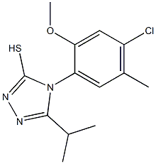 4-(4-chloro-2-methoxy-5-methylphenyl)-5-(propan-2-yl)-4H-1,2,4-triazole-3-thiol 结构式