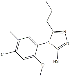 4-(4-chloro-2-methoxy-5-methylphenyl)-5-propyl-4H-1,2,4-triazole-3-thiol 结构式