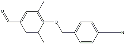 4-(4-formyl-2,6-dimethylphenoxymethyl)benzonitrile 结构式