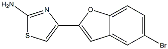 4-(5-bromo-1-benzofuran-2-yl)-1,3-thiazol-2-amine 结构式