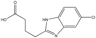 4-(5-chloro-1H-1,3-benzodiazol-2-yl)butanoic acid 结构式