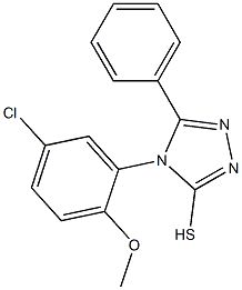 4-(5-chloro-2-methoxyphenyl)-5-phenyl-4H-1,2,4-triazole-3-thiol 结构式