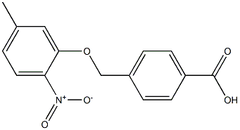 4-(5-methyl-2-nitrophenoxymethyl)benzoic acid 结构式