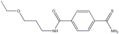 4-(aminocarbonothioyl)-N-(3-ethoxypropyl)benzamide 结构式