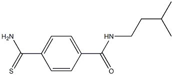 4-(aminocarbonothioyl)-N-(3-methylbutyl)benzamide 结构式