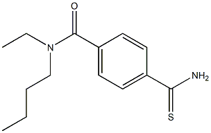 4-(aminocarbonothioyl)-N-butyl-N-ethylbenzamide 结构式