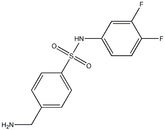 4-(aminomethyl)-N-(3,4-difluorophenyl)benzenesulfonamide 结构式