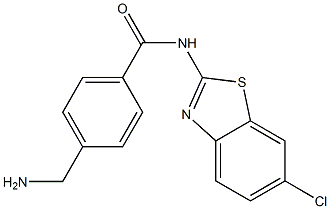 4-(aminomethyl)-N-(6-chloro-1,3-benzothiazol-2-yl)benzamide 结构式