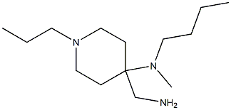 4-(aminomethyl)-N-butyl-N-methyl-1-propylpiperidin-4-amine 结构式