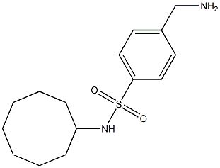 4-(aminomethyl)-N-cyclooctylbenzene-1-sulfonamide 结构式