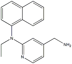 4-(aminomethyl)-N-ethyl-N-(naphthalen-1-yl)pyridin-2-amine 结构式