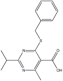 4-(benzylthio)-2-isopropyl-6-methylpyrimidine-5-carboxylic acid 结构式