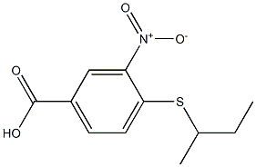 4-(butan-2-ylsulfanyl)-3-nitrobenzoic acid 结构式