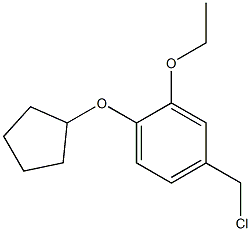 4-(chloromethyl)-1-(cyclopentyloxy)-2-ethoxybenzene 结构式