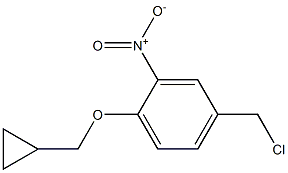 4-(chloromethyl)-1-(cyclopropylmethoxy)-2-nitrobenzene 结构式