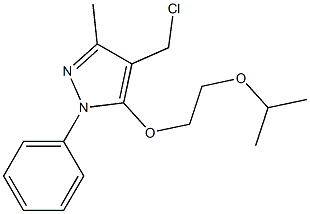 4-(chloromethyl)-3-methyl-1-phenyl-5-[2-(propan-2-yloxy)ethoxy]-1H-pyrazole 结构式