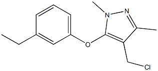 4-(chloromethyl)-5-(3-ethylphenoxy)-1,3-dimethyl-1H-pyrazole 结构式