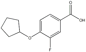 4-(cyclopentyloxy)-3-fluorobenzoic acid 结构式