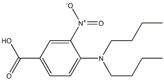 4-(dibutylamino)-3-nitrobenzoic acid 结构式