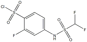 4-(difluoromethanesulfonamido)-2-fluorobenzene-1-sulfonyl chloride 结构式