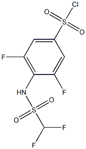 4-(difluoromethanesulfonamido)-3,5-difluorobenzene-1-sulfonyl chloride 结构式