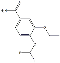 4-(difluoromethoxy)-3-ethoxybenzenecarbothioamide 结构式