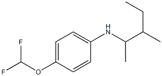 4-(difluoromethoxy)-N-(3-methylpentan-2-yl)aniline 结构式