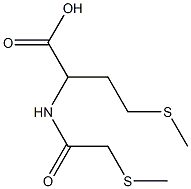 4-(methylsulfanyl)-2-[2-(methylsulfanyl)acetamido]butanoic acid 结构式