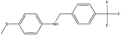 4-(methylsulfanyl)-N-{[4-(trifluoromethyl)phenyl]methyl}aniline 结构式