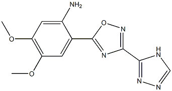 4,5-dimethoxy-2-[3-(4H-1,2,4-triazol-3-yl)-1,2,4-oxadiazol-5-yl]aniline 结构式