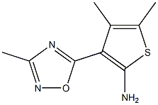 4,5-dimethyl-3-(3-methyl-1,2,4-oxadiazol-5-yl)thiophen-2-amine 结构式