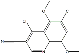 4,6-dichloro-5,8-dimethoxyquinoline-3-carbonitrile 结构式