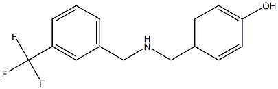 4-[({[3-(trifluoromethyl)phenyl]methyl}amino)methyl]phenol 结构式
