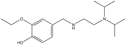 4-[({2-[bis(propan-2-yl)amino]ethyl}amino)methyl]-2-ethoxyphenol 结构式