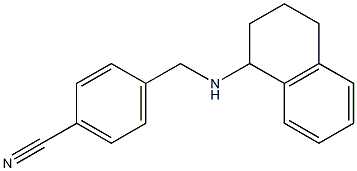 4-[(1,2,3,4-tetrahydronaphthalen-1-ylamino)methyl]benzonitrile 结构式
