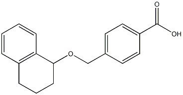 4-[(1,2,3,4-tetrahydronaphthalen-1-yloxy)methyl]benzoic acid 结构式