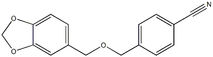 4-[(1,3-benzodioxol-5-ylmethoxy)methyl]benzonitrile 结构式