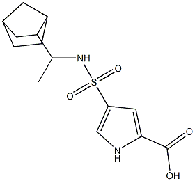 4-[(1-{bicyclo[2.2.1]heptan-2-yl}ethyl)sulfamoyl]-1H-pyrrole-2-carboxylic acid 结构式