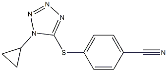 4-[(1-cyclopropyl-1H-1,2,3,4-tetrazol-5-yl)sulfanyl]benzonitrile 结构式