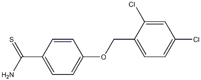 4-[(2,4-dichlorophenyl)methoxy]benzene-1-carbothioamide 结构式