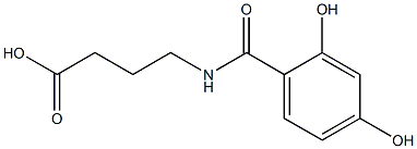 4-[(2,4-dihydroxybenzoyl)amino]butanoic acid 结构式