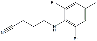 4-[(2,6-dibromo-4-methylphenyl)amino]butanenitrile 结构式