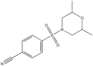 4-[(2,6-dimethylmorpholin-4-yl)sulfonyl]benzonitrile 结构式