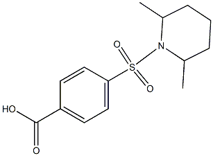 4-[(2,6-dimethylpiperidine-1-)sulfonyl]benzoic acid 结构式